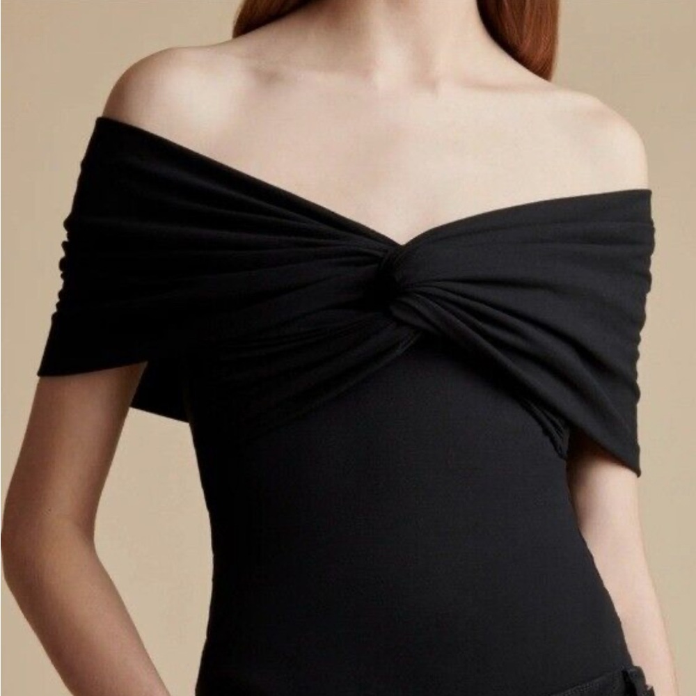 KHAITE Elegant Black Off-Shoulder Bodysuit - NWT - Picture 2 of 11